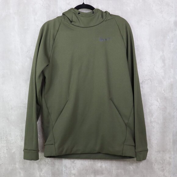 Nike Hoodie Mens Size Medium Olive Green Therma Training Pullover 932022-325 - Picture 1 of 5
